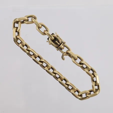 Armbånd Anker, lengde 22cm, bredde 8mm, 14K Vekt: 52 g Kontakt Lånekontoret for frakt