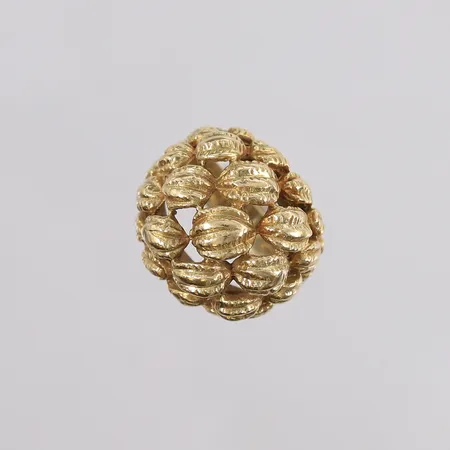 Ring, ø17,25mm, bredde 4mm, 14K. Vekt: 13,6 g Kontakt Lånekontoret for frakt