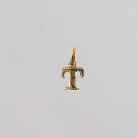 Anheng med bokstav "T", 12x6mm, 14K Vekt: 0,3 g Kontakt Lånekontoret for frakt