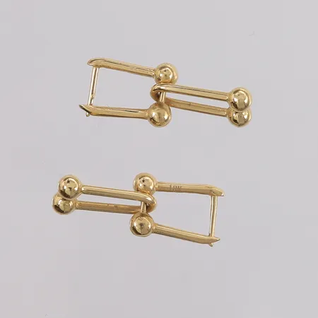 Ett par øredobber, 23x10mm, 18K Vekt: 2,4 g Kontakt Lånekontoret for frakt