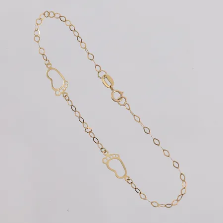 Armbånd, lengde 17,5cm, bredde 1,8- 6mm, 14K Vekt: 0,6 g Kontakt Lånekontoret for frakt