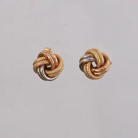 Ett par øredobber knute, ø8mm, 18K Vekt: 1,2 g Kontakt Lånekontoret for frakt