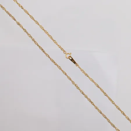 Kjede Singapore, lengde 42,5cm, bredde 2,4mm, 18K Vekt: 1,7 g Kontakt Lånekontoret for frakt