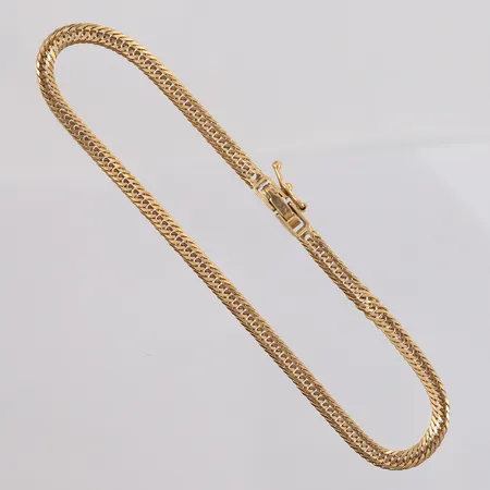 Armbånd, lengde 19cm, bredde 3,1mm, 18K Vekt: 5,1 g Kontakt Lånekontoret for frakt