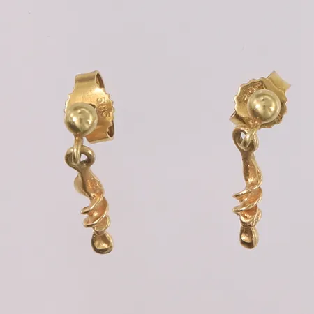 Ett par øredobber, 14x3mm, 14K Vekt: 1,3 g Kontakt Lånekontoret for frakt
