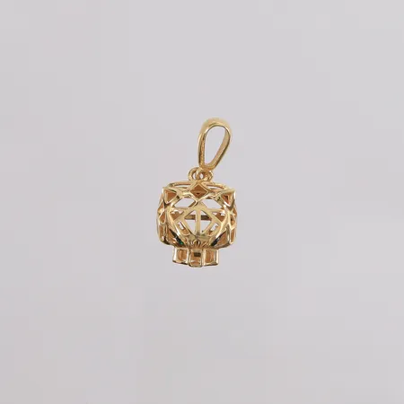 Anheng kattedyr med to grønne stener, 24x12mm, ikke ekte merkevare, 18K, bruttovekt 2,2g Vekt: 0 g Kontakt Lånekontoret for frakt