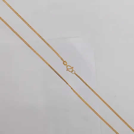 Kjede, lengde 50,5cm, bredde 1,8mm, 18K Vekt: 2,4 g Kontakt Lånekontoret for frakt
