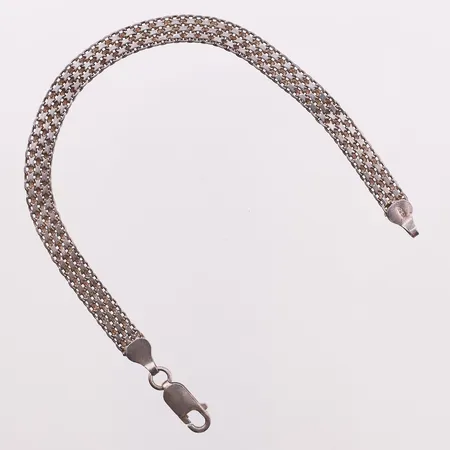 Armbånd, lengde 19,2 cm, bredde 5,9 mm, 925S Vekt: 6,4 g Kontakt Lånekontoret for frakt