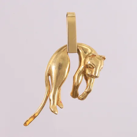 Anheng panter, 55x25mm, 18K Vekt: 18,1 g Kontakt Lånekontoret for frakt