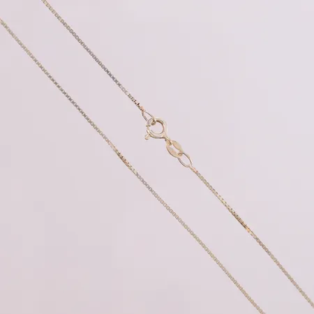 Halskjede veneziansk, lengde 37,5cm, bredde 0,9mm, 925S Vekt: 2,2 g Kontakt Lånekontoret for frakt