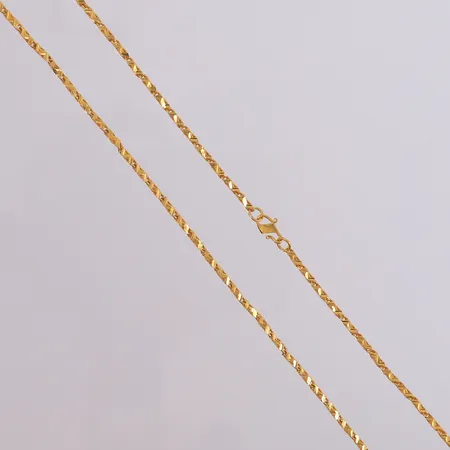 Kjede, lengde 46cm, bredde 1,9mm, 22K Vekt: 8,7 g Kontakt Lånekontoret for frakt