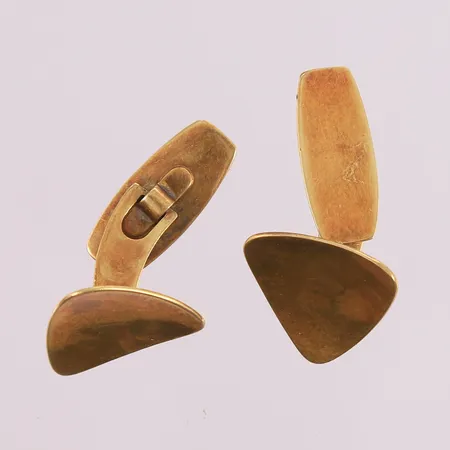 Mansjettknapper, bredde 15,9 mm, 14K. Vekt: 7 g Kontakt Lånekontoret for frakt