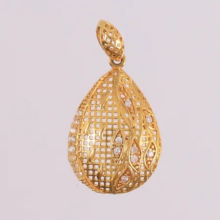 Anheng, 14x21 mm, 21K. Vekt: 1,8 g Kontakt Lånekontoret for frakt