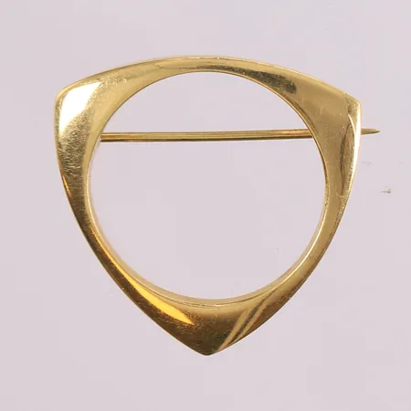 Nål, diameter 28,7 mm, 14K. Vekt: 3,9 g Kontakt Lånekontoret for frakt