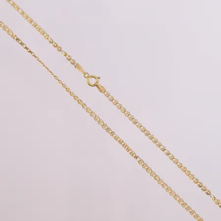 Kjede, lengde 52,5cm, bredde 2,4mm, 14K Vekt: 4,3 g Kontakt Lånekontoret for frakt