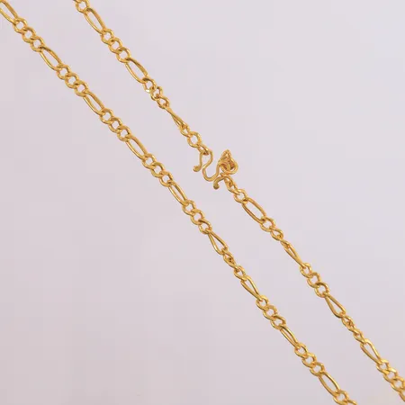 Halskjede (1/2 baht), 59 cm,  bredde 4,1 mm, 23K. Vekt: 7,6 g Kontakt Lånekontoret for frakt