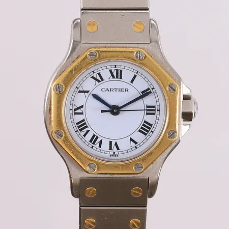 Cartier Santos Octagon, ref 0907, ø 25mm, automatisk, safir krone, trenger batteri bytte, uten andre tilbehør Vekt: 0 g Kontakt Lånekontoret for frakt