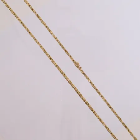 Kongekjede, lengde 71cm, bredde 2,7mm, 14K Vekt: 37,9 g Kontakt Lånekontoret for frakt