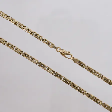 Kjede Konge, lengde 60cm, bredde 4,7mm, stemplet, 14K Vekt: 92,1 g Kontakt Lånekontoret for frakt