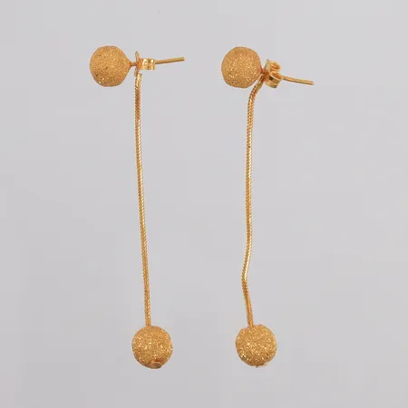 Ett par øredobber, 65x8mm, stemplet, 21K Vekt: 6 g Kontakt Lånekontoret for frakt