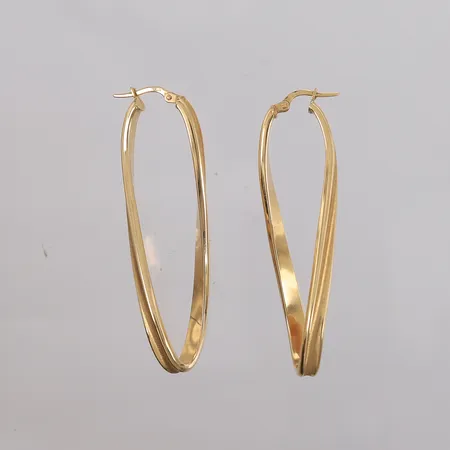 Ett par øredobber, lengde ca 52mm, 14K gull.  Vekt: 4,8 g Kontakt Lånekontoret for frakt