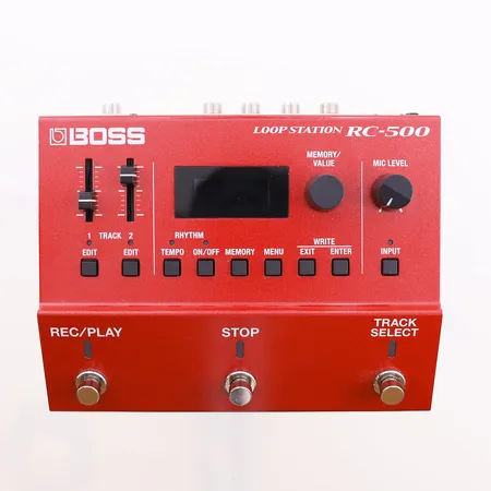 Looper Boss RC-500, serienr E0Q6424, uten strømforsyning, batteridrevet, 4 x AA batteri Kontakt Lånekontoret for frakt