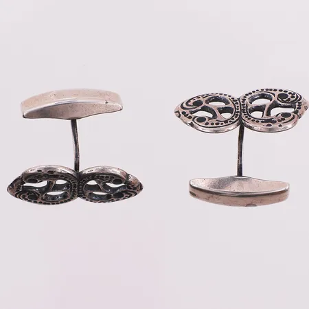 Mansjettknapper, lengde 12,8 mm, bredde 23,7 mm, 925S Vekt: 7,2 g Kontakt Lånekontoret for frakt