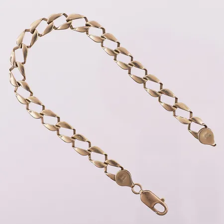 Armbånd panser, lengde 22,5 cm, bredde 7,6 mm, 14K Vekt: 10,8 g Kontakt Lånekontoret for frakt