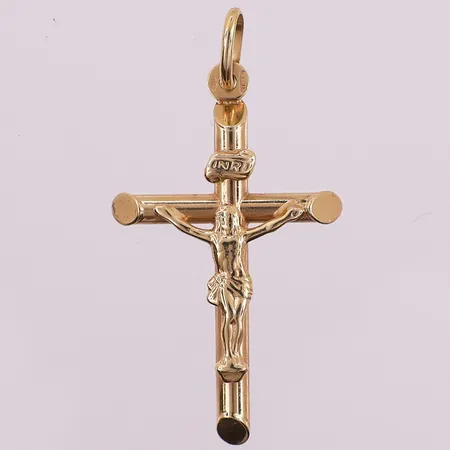 Anheng kors, lengde 38.7 mm, bredde 21,1 mm, 18K Vekt: 2,2 g Kontakt Lånekontoret for frakt