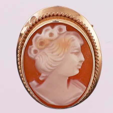 Anheng kamé, lengde 23,5 mm, bredde 18,4 mm, 18K Vekt: 3,6 g Kontakt Lånekontoret for frakt