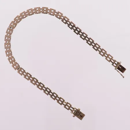 Armbånd murstein, lengde 20 cm, bredde 4,7 mm, 14K Vekt: 8,3 g Kontakt Lånekontoret for frakt