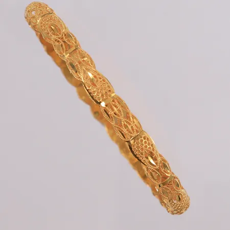 Armring, ø68mm, bredde 7,2mm, 21K Vekt: 11,4 g Kontakt Lånekontoret for frakt