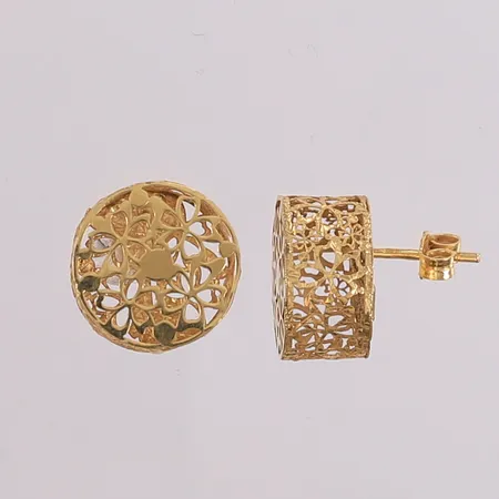 Ett par øredobber, ø14mm, 18K Vekt: 2,4 g Kontakt Lånekontoret for frakt