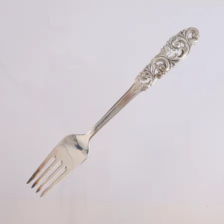 12 spisegafler, Telesølv, lengde 18,9cm, 830S Vekt: 477,4 g Kontakt Lånekontoret for frakt