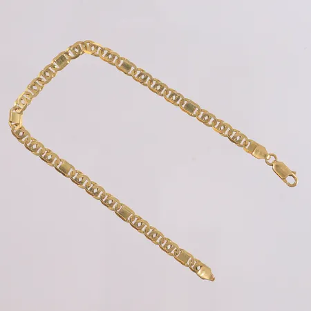 Armbånd, lengde 21cm, bredde 4,7mm, 18K Vekt: 8,7 g Kontakt Lånekontoret for frakt