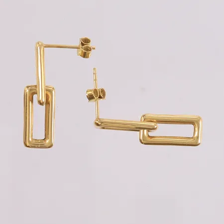 Ett par øredobber, 25x8mm, 18K Vekt: 2 g Kontakt Lånekontoret for frakt