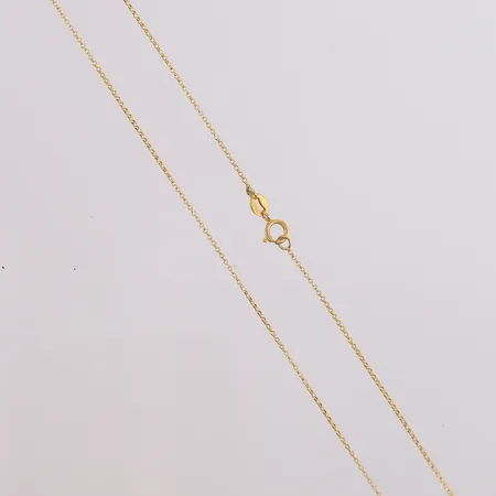 Kjede Erte, lengde 41cm, bredde 0,8mm, 18K Vekt: 1,1 g Kontakt Lånekontoret for frakt