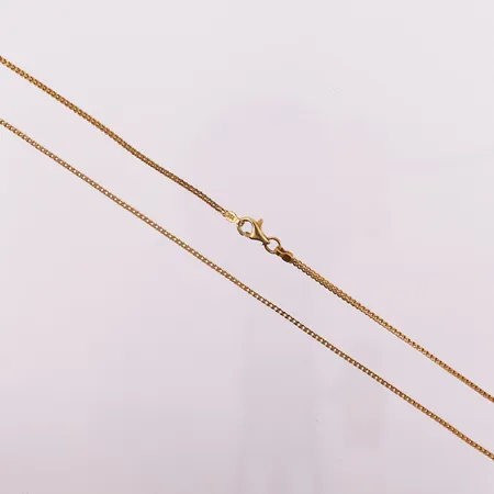 Halskjede, lengde 51,3 cm, bredde 1,5 mm, 21K Vekt: 7,5 g Kontakt Lånekontoret for frakt