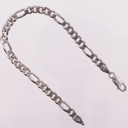 Armbånd figaro, lengde 19,8 cm, bredde 5,6 mm, 925S Vekt: 10,8 g Kontakt Lånekontoret for frakt