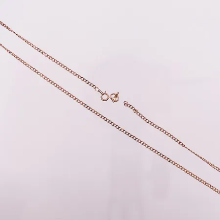 Halskjede, lengde 61 cm, bredde 2,1 mm, defekt lås, 14K Vekt: 2,4 g Kontakt Lånekontoret for frakt