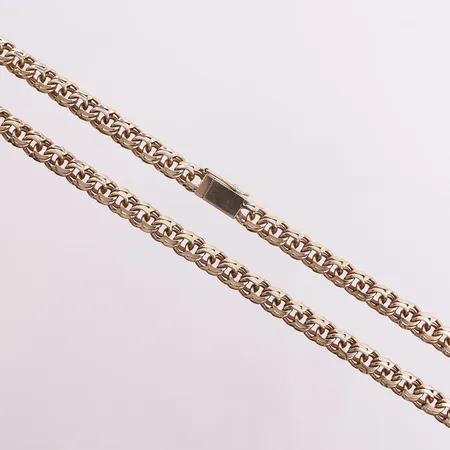 Kjede Bismarck, lengde 57 cm, bredde 8,3 mm, 14K Vekt: 67,4 g Kontakt Lånekontoret for frakt
