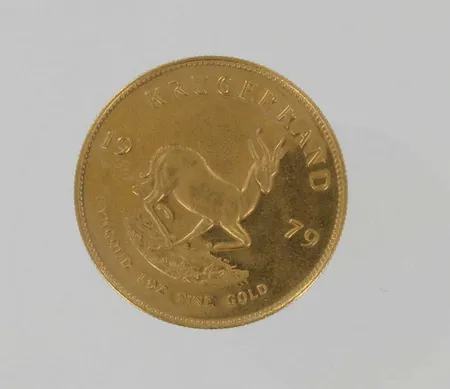 Mynt Krugerrand 22K, år 1979, 33,9 gram
