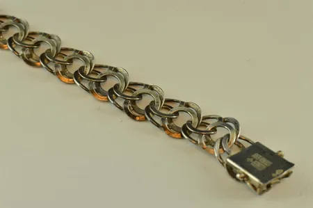 Armband, silver, ca 19 cm, bredd ca 16 mm, 925/1000 Vikt: 30 g