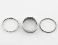 Ring silver 835, Ø ca 1,7 mm, ringar 2st metall Vikt: 0,8 g
