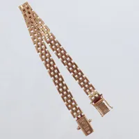 Armband, ca 18cm, korridormatta, bredd 7,2mm, Ädelsmycken Aktiebolag 1972, 18K Vikt: 20,3 g