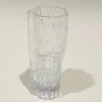Vas, Avena, design Tapio Wirkkala för Iittala, modell 3429, höjd ca 18cm, Ø ca 7,5cm, signerad, klarglas Vikt: 0 g