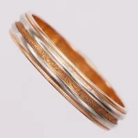 Ring, slät, gul/vitguld, stl 19½, 18K  Vikt: 4,2 g