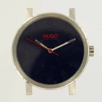 Herrur, Hugo Boss, Ø42mm, modell: HU 380 1 14 3361, originalläderband, sprintar saknas, repor, nagg, originalkartong, slitage, instruktionsbok år 2018 Vikt: 0 g