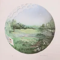 Litografi Bengt Böckman, golfmotiv 11/199, bladmått 46x39cm, ramad. Vikt: 0 g Skickas med postpaket.