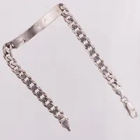 Armband, Pansar, platta, 21cm, bredd 6,5mm, repig, 925/1000 silver Vikt: 17,3 g